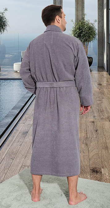 Мужской махровый халат с вышивкой полезный подарок (56-58) Киев - изображение 5