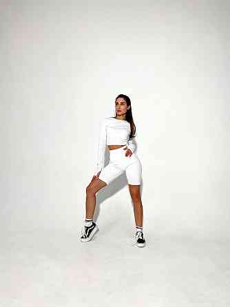 Велосипедки женские короткие матовые Белый S Харьков