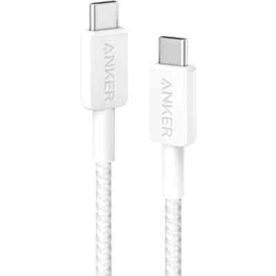 Дата кабель USB-C to USB-C 1.8m 322 White Anker (A81F6H21) Винница