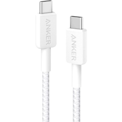 Дата кабель USB-C to USB-C 1.8m 322 White Anker (A81F6H21) Вінниця - фото 1