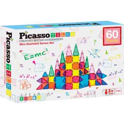 Конструктор Picasso магнитный Tiles Mini Diamond Series Set 60 деталей (817338022303) Винница