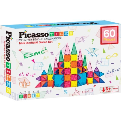 Конструктор Picasso магнитный Tiles Mini Diamond Series Set 60 деталей (817338022303) Винница - изображение 1