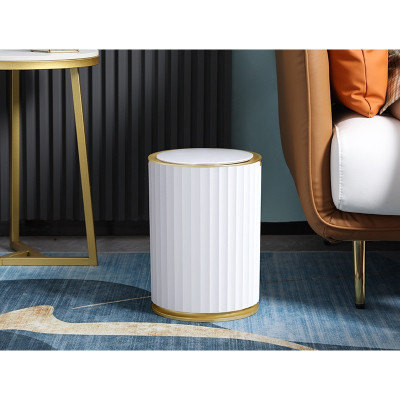 Контейнер для мусора JAH Nordic Сенсорный Белый с золотым 9 л (20259) Винница - изображение 6