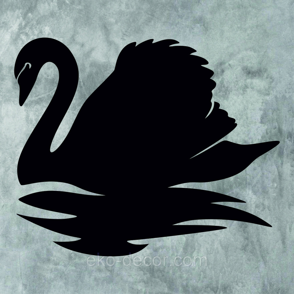 Декоративне настінне Панно «Лебідь», Декор на стіну 70*57 см, Чорний Київ - фото 5