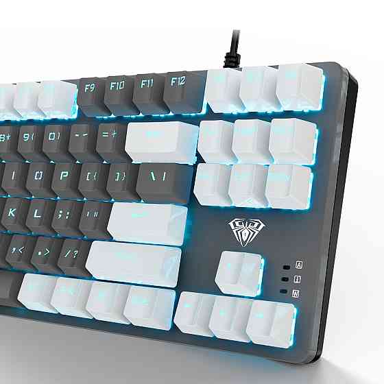 Клавіатура Aula Mechanical F3287 White/Grey keycap KRGD blue (6948391240688) білий, сірий Харків