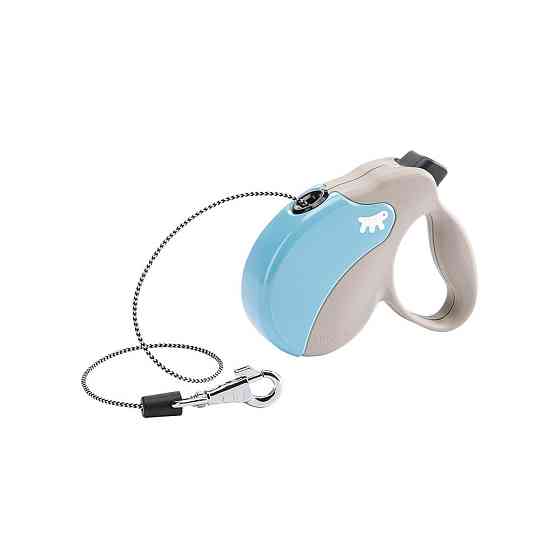 Поводок - рулетка для собак со шнуром Ferplast Amigo Cord (Ферпласт Амиго Корд) 12 х 3 х h 10 см - MINI, Голубой Запорожье