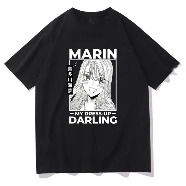 Футболка мужская с аниме принтом Фарфоровая куколка влюбилась Размер оверсайз (S/M/L) Черный AnimeT1069 Днепр - изображение 3