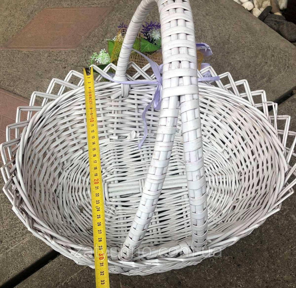 Пасхальний кошик білий з квіткою Київ - фото 5