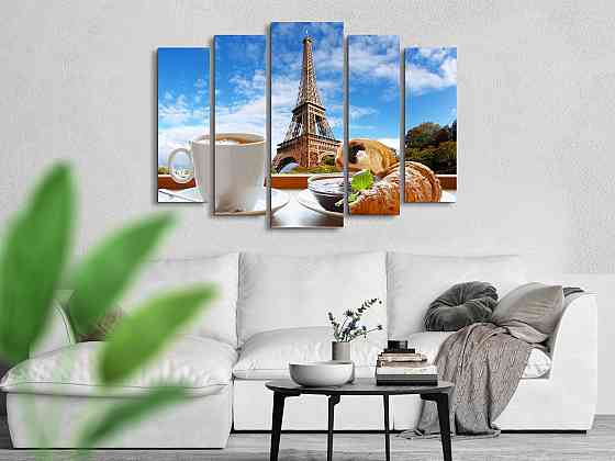 Модульна картина Сніданок в Парижі Art-306_5 ( 80х118см ) Київ