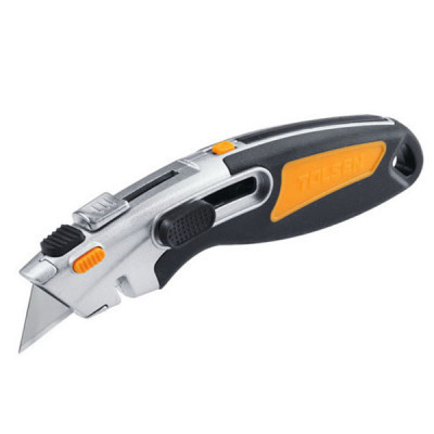 Нож монтажный Tolsen трапеция автоматический SK2 (30019) Винница - изображение 1
