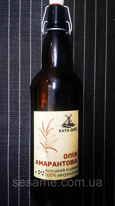 Олія Амаранту холодного пресування 100% натуральна (Україна) 1л Харків - фото 1