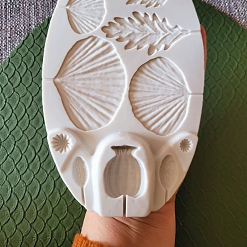 Молд силиконовый Маки 185 на 108 мм белый Киев - изображение 3