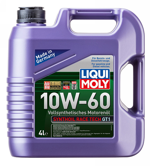 LIQUI MOLY 7535 Synthoil Race Tech GT1 10W-60 — Повністю синтетична моторна олива | Максимальний захист спортивних та високофорсов Ковель - фото 1
