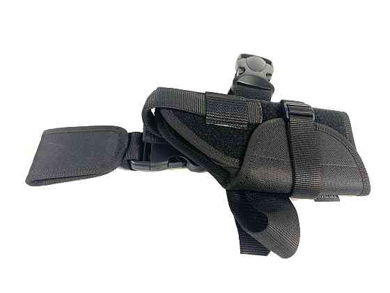 Кобура на ногу для пистолета для военных и армии зсу, сумка для пистолета тактическая Черная Каменец-Подольский