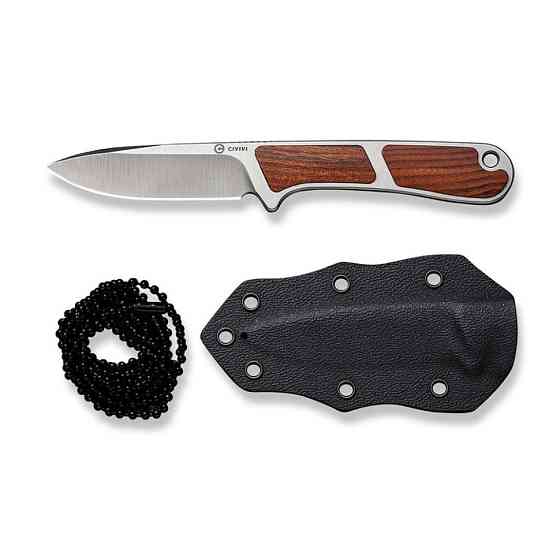 Нож фиксированный тактический Civvi Mini Elementum, (5.7 см) Nitro-V / Guibourtia Wood Киев