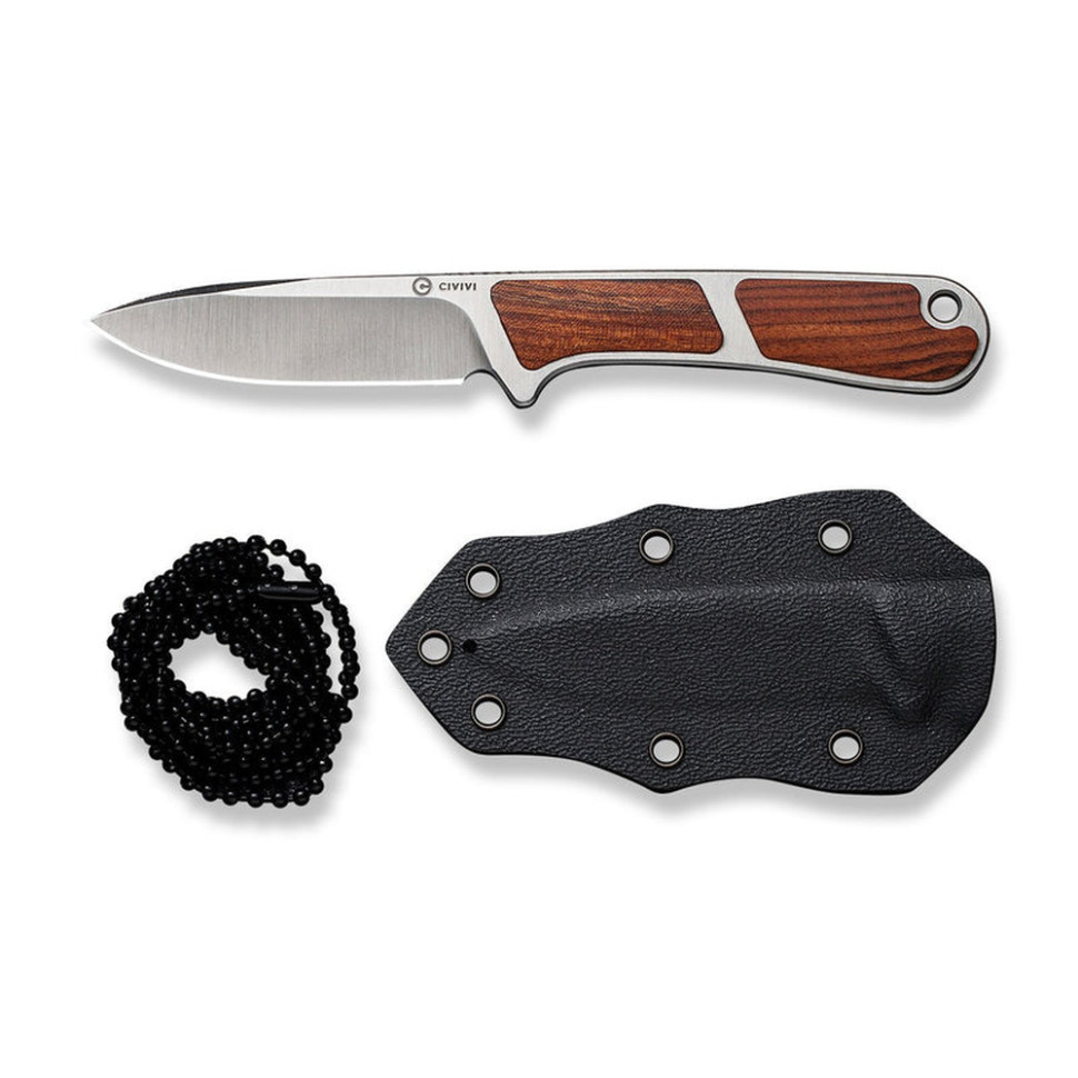 Нож фиксированный тактический Civvi Mini Elementum, (5.7 см) Nitro-V / Guibourtia Wood Киев - изображение 5