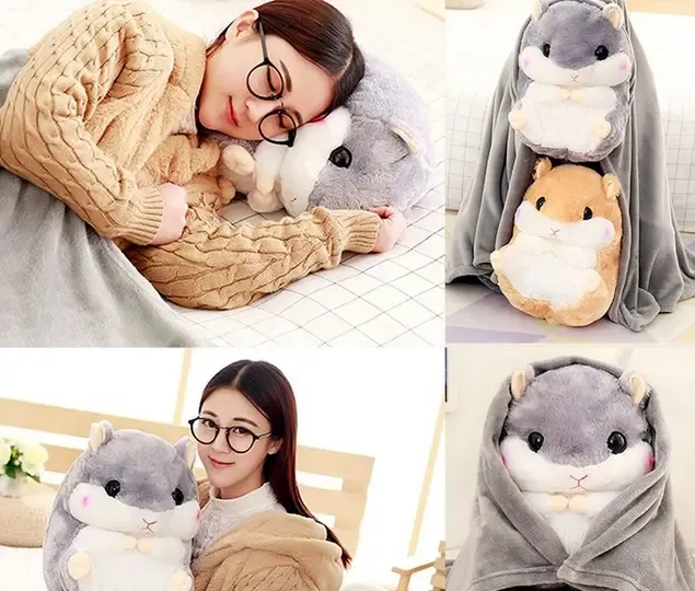 Серый Плед-хомяк 3 в 1, Плед, Игрушка, Подушка Коломыя - изображение 3