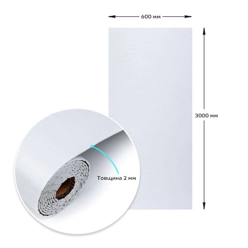 Самоклеюча вініловая плитка в рулоні 600х3000х2мм Біле дерево Мат SW-00002057 Київ - фото 3