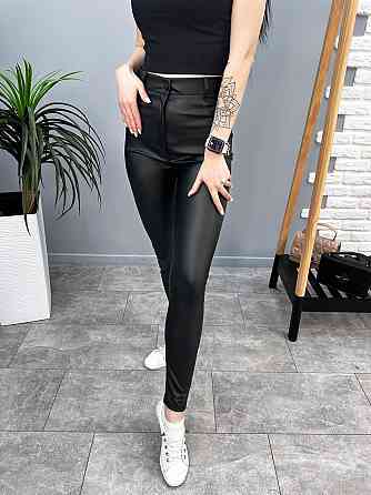 Шкіряні штани з кишенями "Kors" (тонкі) оптом | Батал Київ