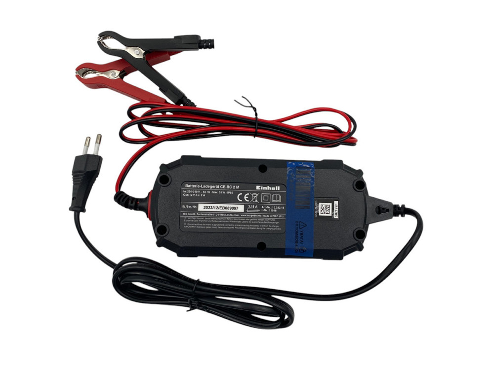 Зарядний пристрій автомобільних акумуляторів Einhell CE-BC 2M (1002215) з інтелектуальним зарядом Київ - фото 5