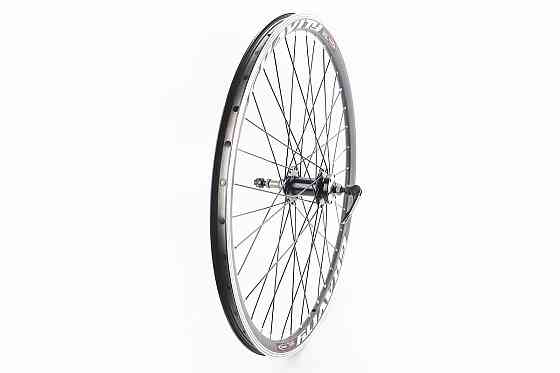 Колесо 26" заднє V/Disk-brake, обід та втулка 14Gx36H алюмінієві, пром-підшипники 6200 2RS, під вільнобіг, кріпл. ексцентрик, "GRAVITY" Бершадь