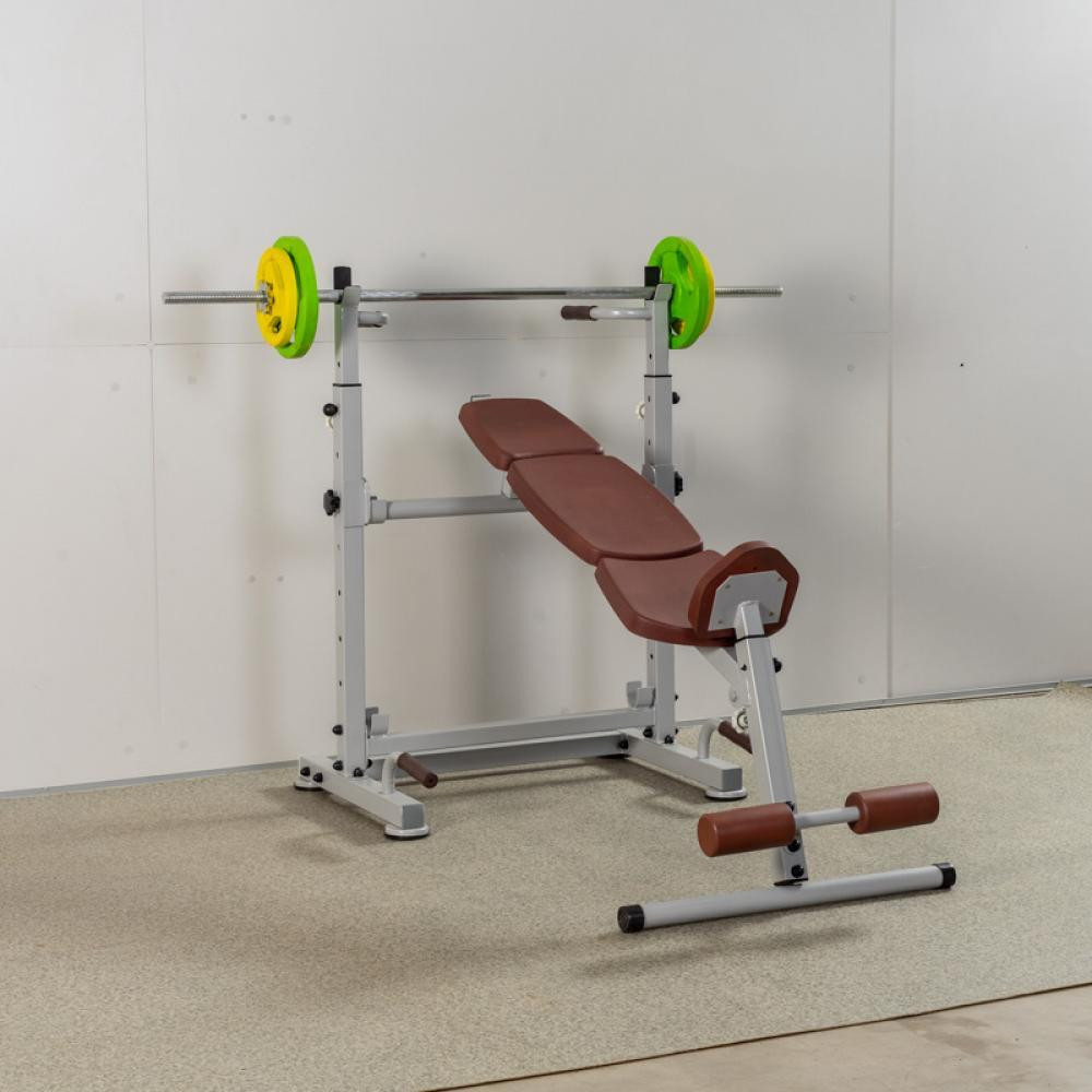 Скамья тренировочная многофункциональная универсальная для жима пресса бицепса гиперэкстензия брусья отжимания Кам'янське - фото 10