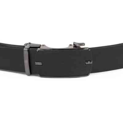 Ремень Vintage Мужской c матовой черной вставкой на пряжке Черный (20319) Винница