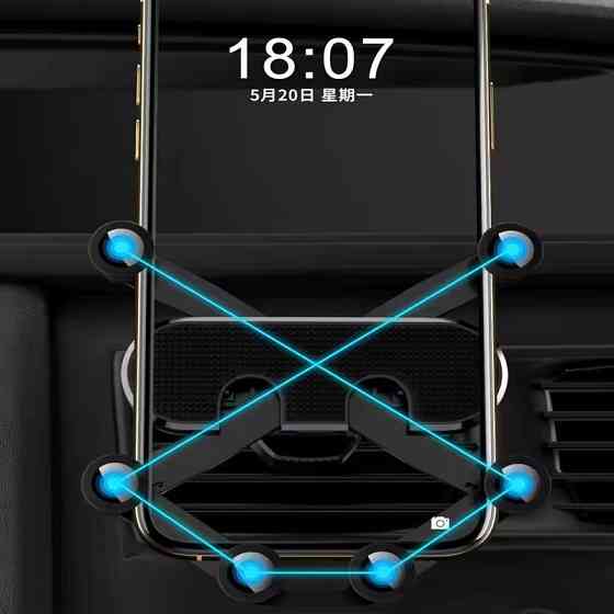 Автомобильный держатель,на решетку воздуховода под телефон JK013, черный Каменец-Подольский