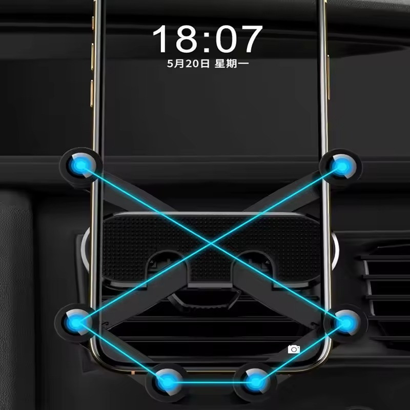 Автомобільний тримач, на решітку повітропроводу під телефон JK013, чорний Кам'янець-Подільський - фото 3