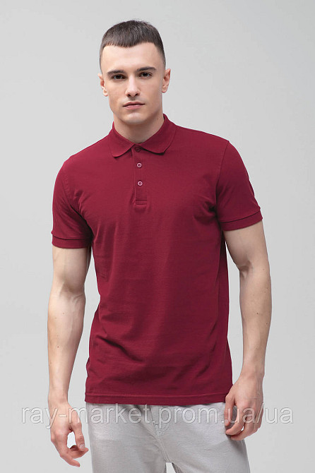Поло классическое Stedman Lux Polo мужское бордовое (ST9060-BOD) XXL Киев - изображение 8