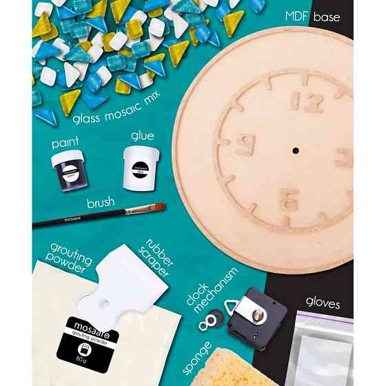 Дитячий набір для творчості кришталева мозаїка "Годинник" MA4001 Вінниця