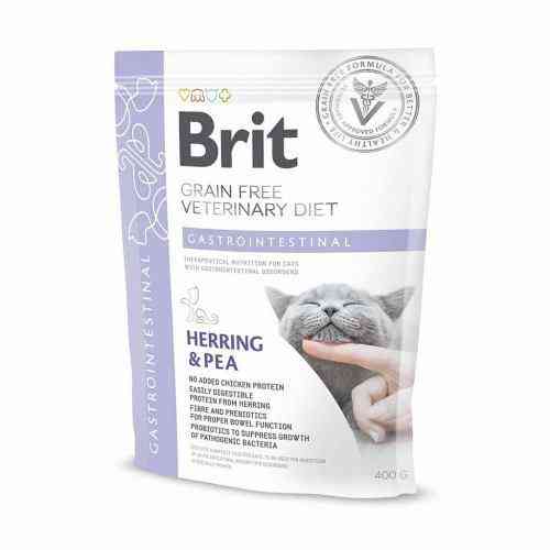 Сухий корм Brit GF VetDiet Cat Gastrointestinal для кішок, у разі порушень травлення, із сельдлю, лососем, яйцем і горохом, 400 г Київ