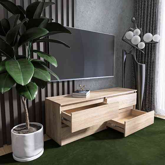 Тумба под телевизор Эверест ЛТВ-1400 Лайт 140х38х49 см Дуб сонома (DTM-4671) Львов