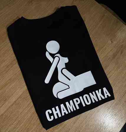 Футболка CHAMPIONKA с принтом L, Черный Черновцы