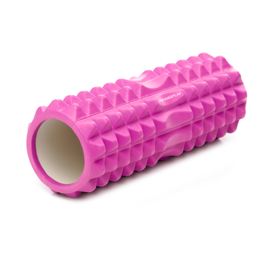 Масажний ролик (роллер) PowerPlay 4405 EVA Massage Рожевий Roller  (33x12см.) Кам'янське