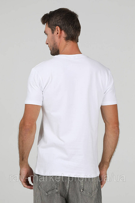 Набір базових футболок Ray Premium Fit чоловічі 2шт, білий (U0102-WHI-WHI) Київ - фото 4