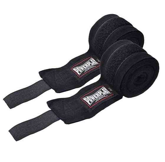 Бинти для боксу PowerPlay 3046 Чорні NYLON (4м) Луцьк