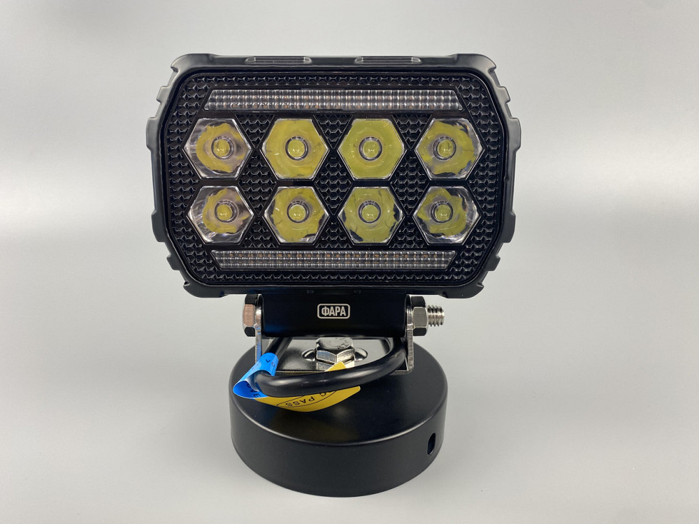 Фара LED квадратна 8 Led chip 12/24V. Широкий промінь + DRL світло + стробоскоп, світло 6500 К, IP67 Мукачево - фото 7