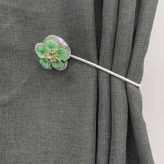 Магніти для штор та гардин "Flowers" набір 2 шт М'ятний (81-187) Київ