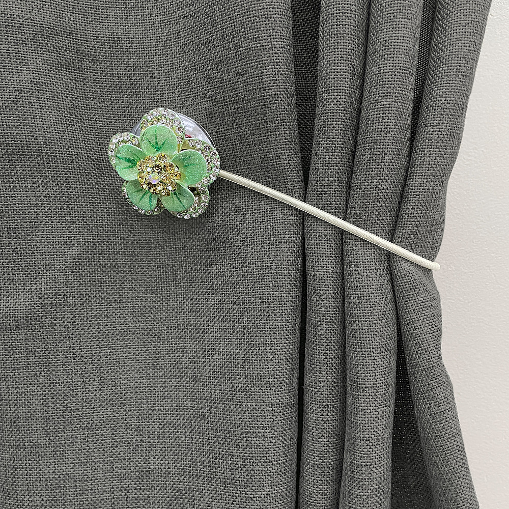 Магніти для штор та гардин "Flowers" набір 2 шт М'ятний (81-187) Київ - фото 4