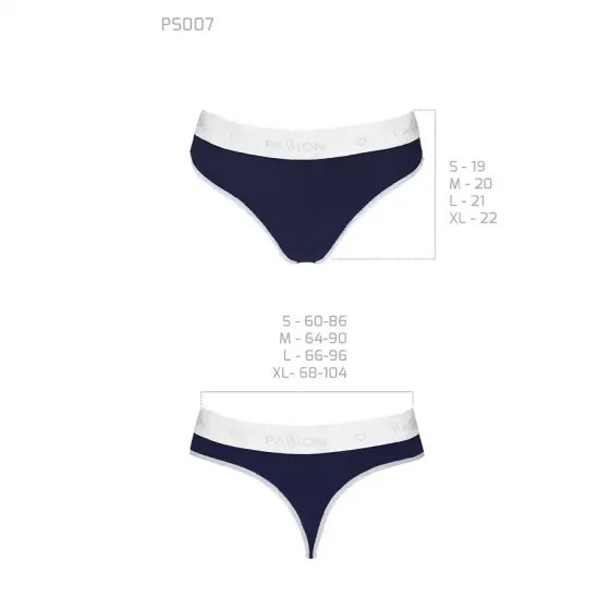 Спортивні трусики-стрінги Passion PS007 PANTIES S, navy blue Львів