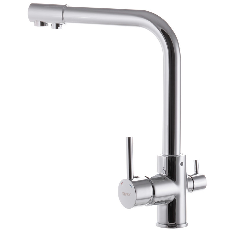 Змішувач для кухні (на мийку) Zerix LR4055-3 з виходом для питної води латунь/хром (ZX2723) Чернівці - фото 2