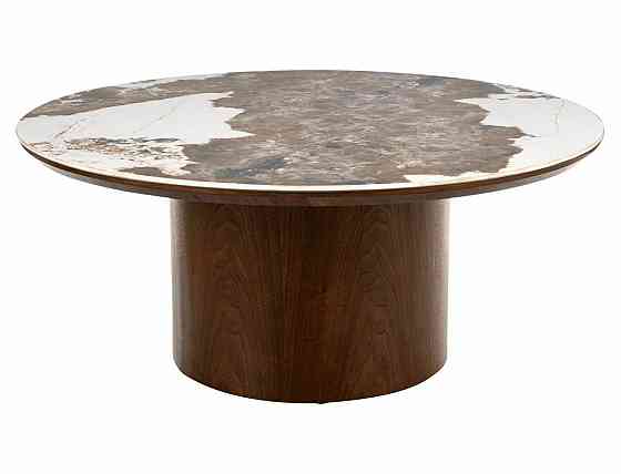 Журнальний столик RONDO білий PANDORO/горіх д.80*35 Днепр