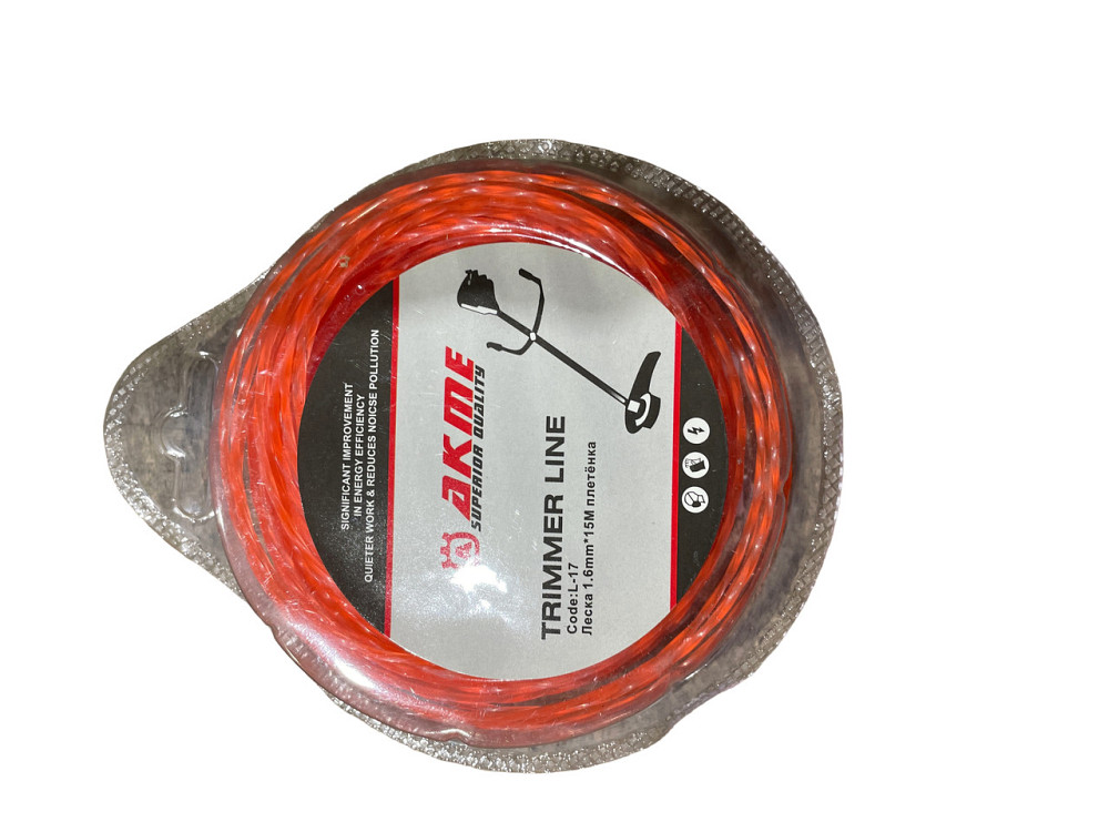 Лісочка мотокоси Ø1,6mm, 15 метрів (квадрат, зелена) Мукачево - фото 1