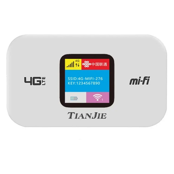 Wi-Fi роутер TIANJIE 4G 150Mbps M800-3-LCD (Білий) Миколаїв - фото 1