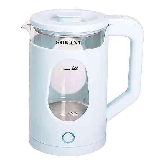 Электрочайник бытовой 2.3 л Sokany дисковый с автоотключением SK-SH-1071BL Киев
