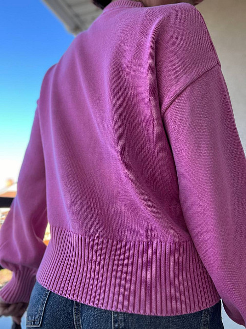 Светр жіночий A-N 870 варений ведмедик камінчики середня довжина оверсайз 44-48, рожевий, 44-48 Київ - фото 2