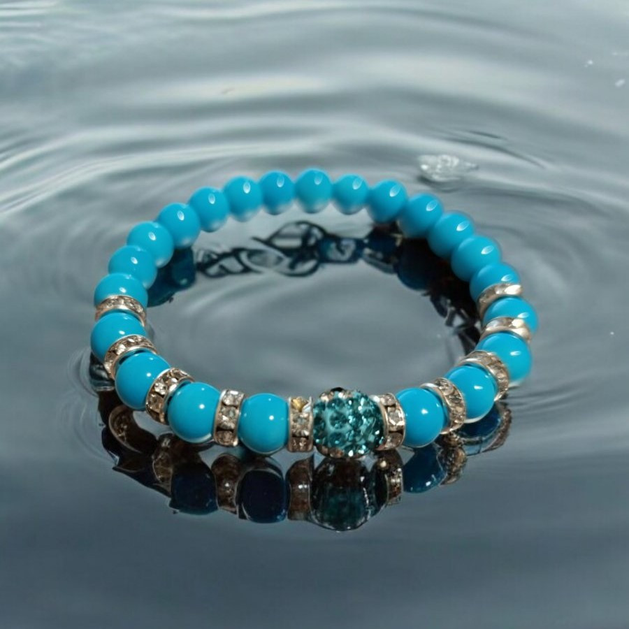 Браслет жіночій бірюза блакитний малахит яскравий  Pago Одеса - фото 4