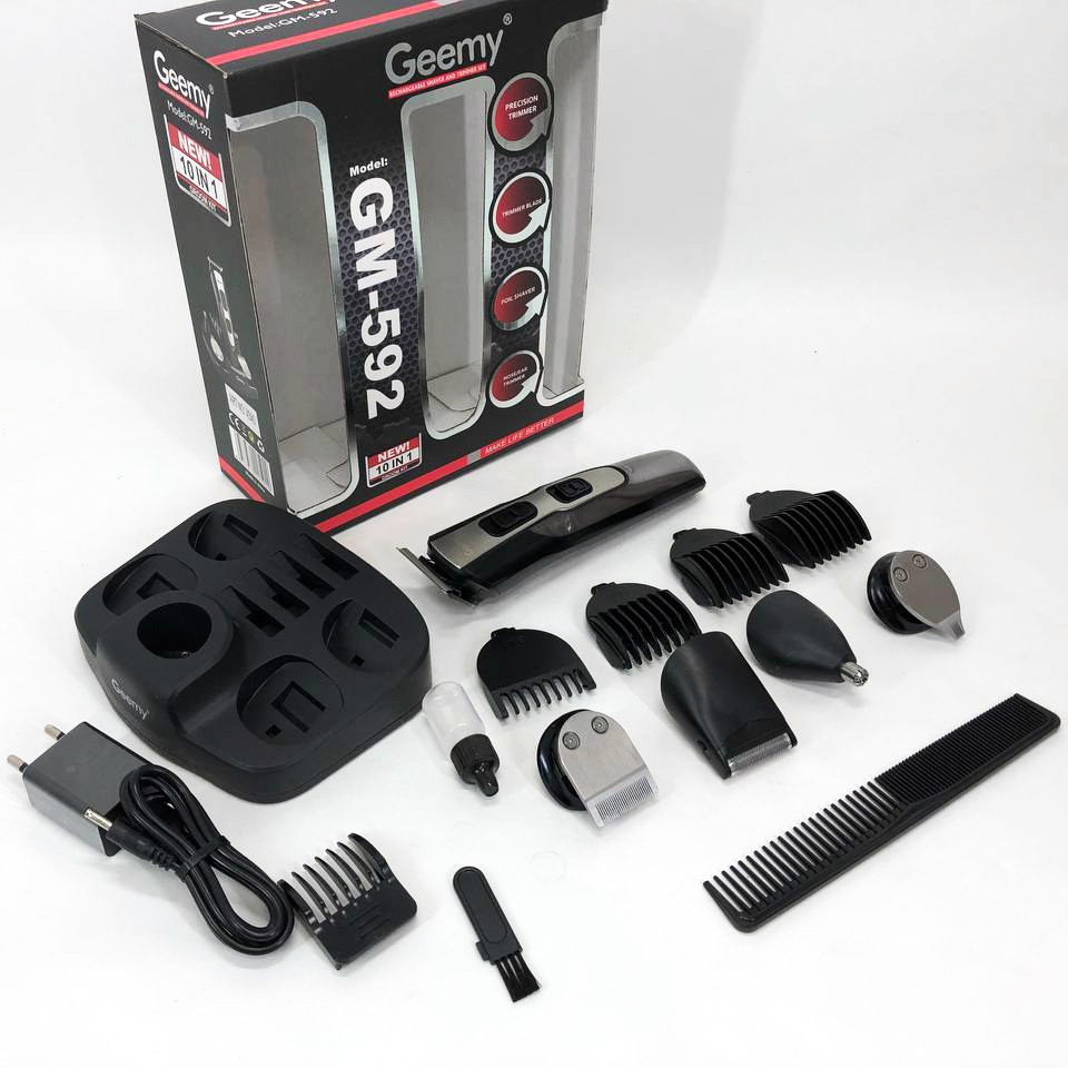 Набір для видалення волосся із зарядним пристроєм, Електрична машинка для стрижки побутова JR-28 Львів - фото 2