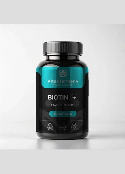 Біотин Плюс Biotin Plus VitalHarmony, 90 капсул Дніпро - фото 1